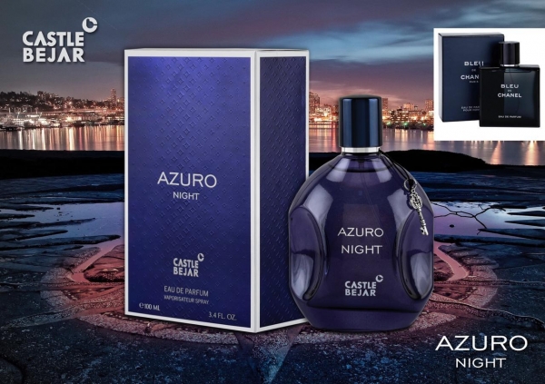عطر ادکلن آزورو نایت اصلی و اورجینال کستل بیجار CASTLE BEJAR AZURO NIGHT